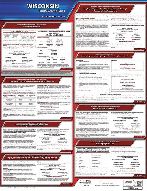 Labor Law Poster State Labor Law WI