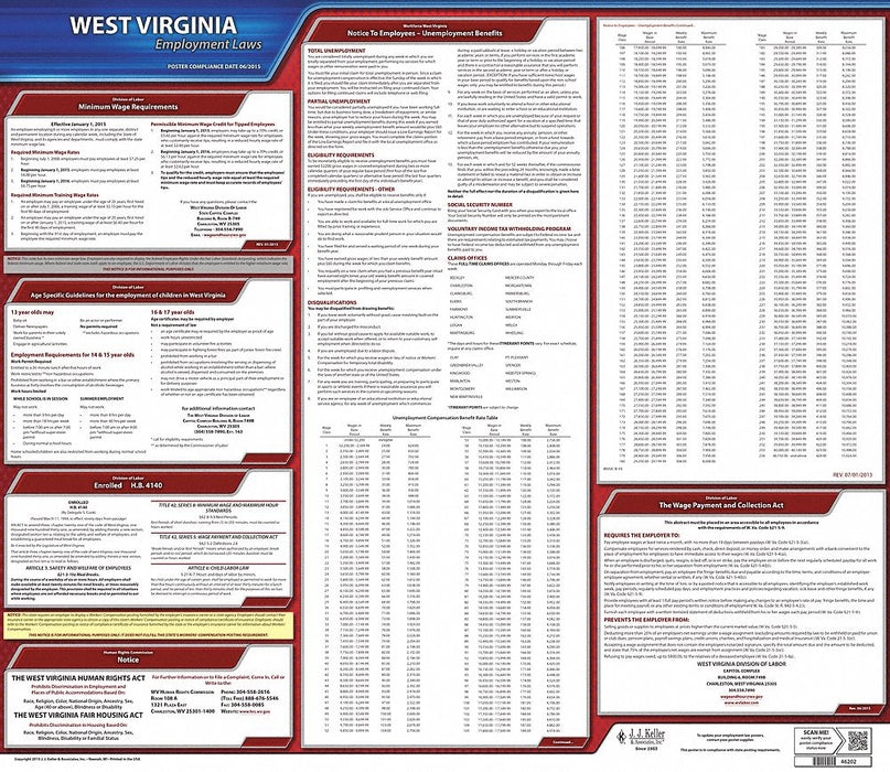 Labor Law Poster State Labor Law WV