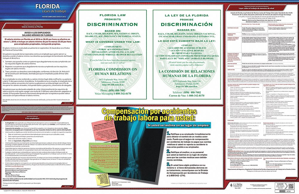 Labor Law Poster State Labor Law FL