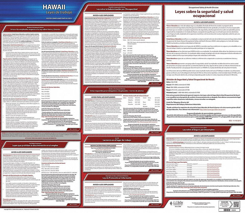 Labor Law Poster State Labor Law HI