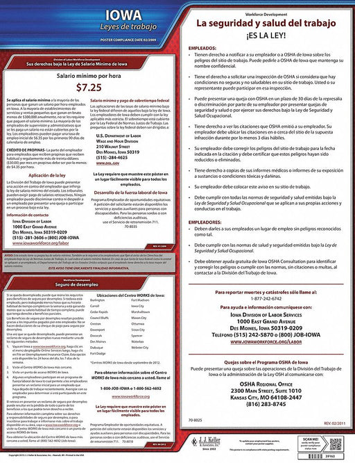 Labor Law Poster State Labor Law IA