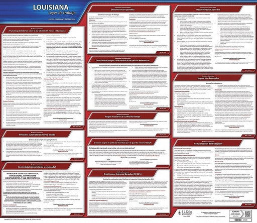Labor Law Poster State Labor Law LA