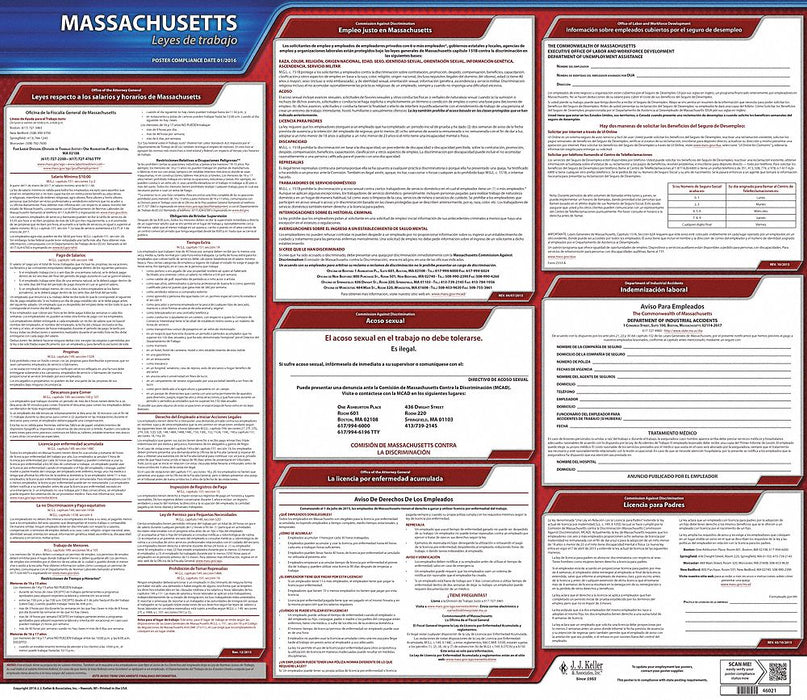 Labor Law Poster State Labor Law MA