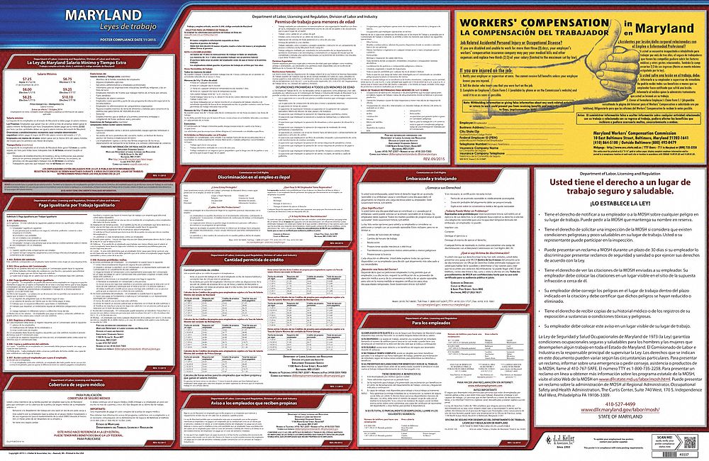 Labor Law Poster State Labor Law MD