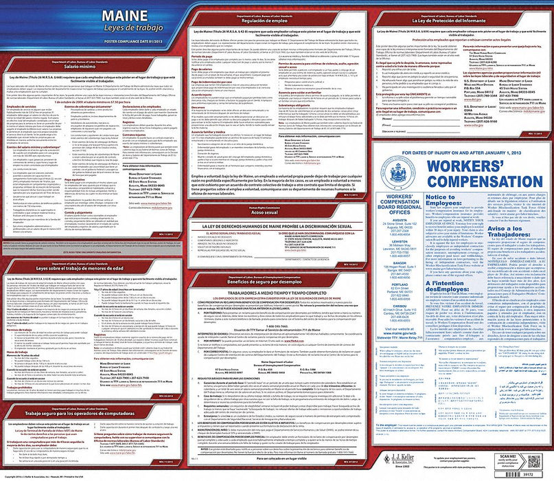 Labor Law Poster State Labor Law ME