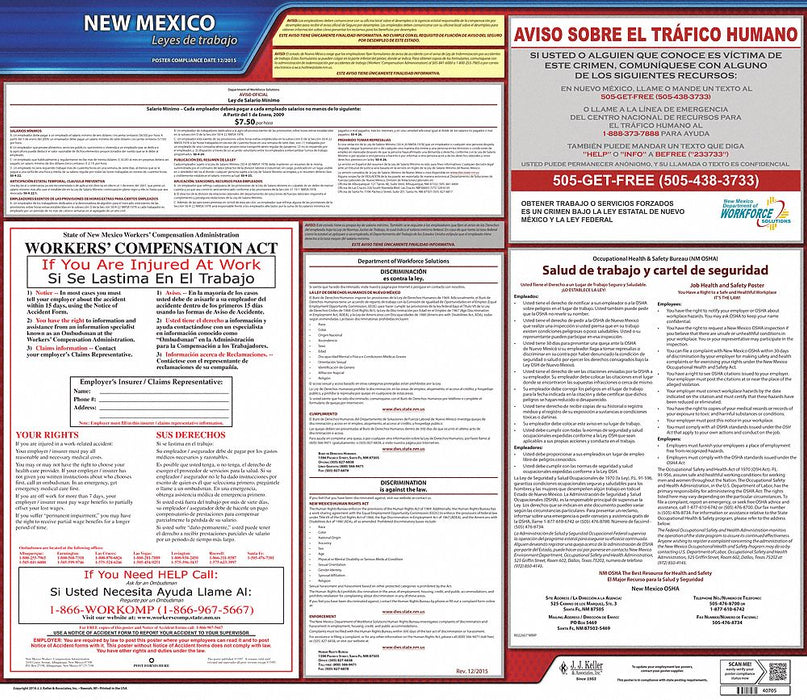 Labor Law Poster State Labor Law NM