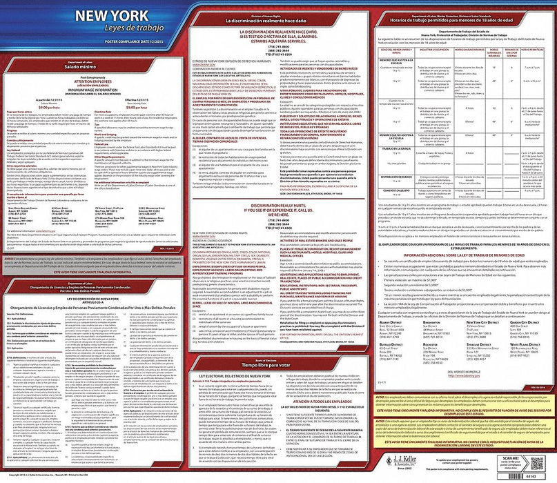 Labor Law Poster State Labor Law NY