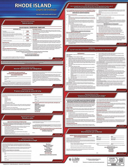 Labor Law Poster State Labor Law RI