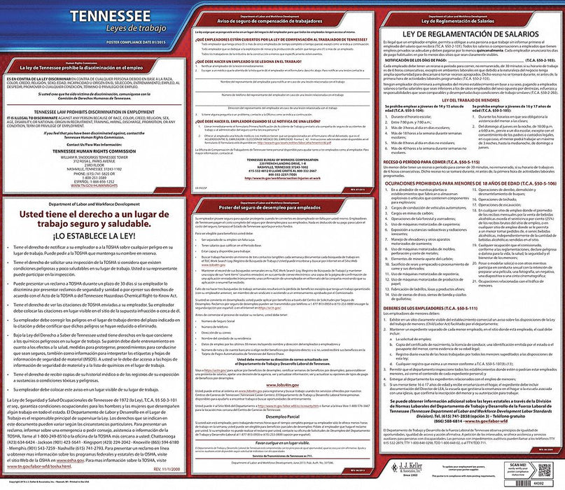 Labor Law Poster State Labor Law TN