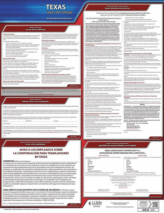 Labor Law Poster State Labor Law TX