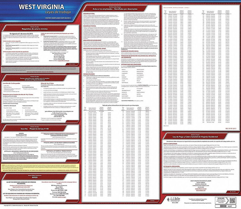 Labor Law Poster State Labor Law WV