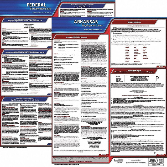 Labor Law Poster Kit AR English 19 in W