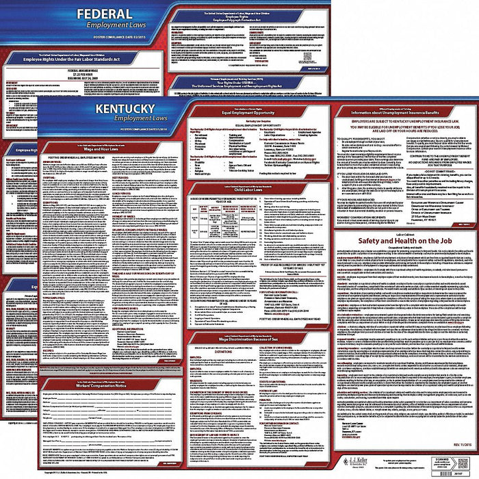 Labor Law Poster Kit KY English 27 in W