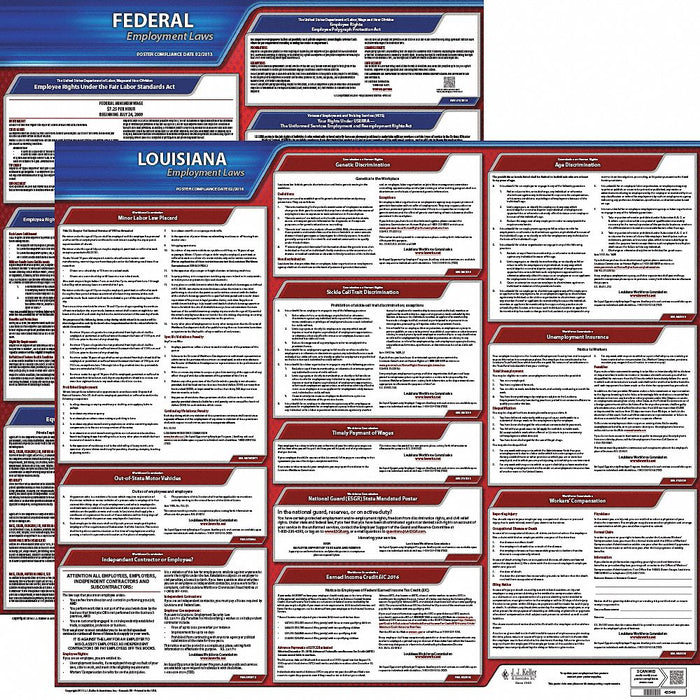 Labor Law Poster Kit LA English 27 in W