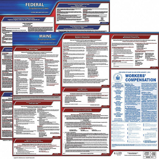 LaborLaw Poster Fed/STA ME ENG 20inH 1yr