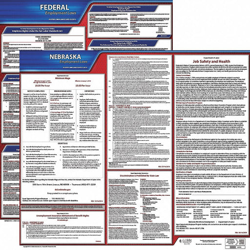 LaborLaw Poster Fed/STA NE ENG 20inH 1yr