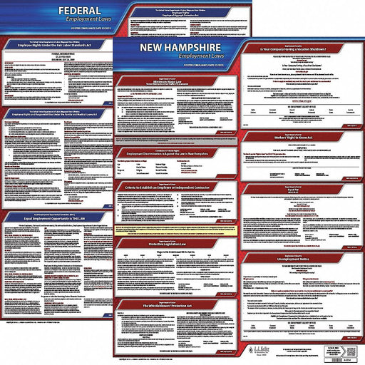 Labor Law Poster Kit NH English 27 in W