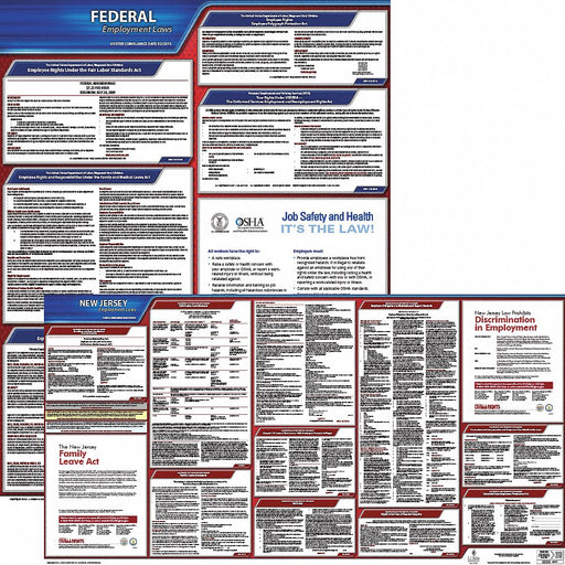 Labor Law Poster English NJ Plastic