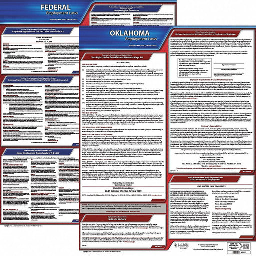 LaborLaw Poster Fed/STA OK ENG 20inH 1yr