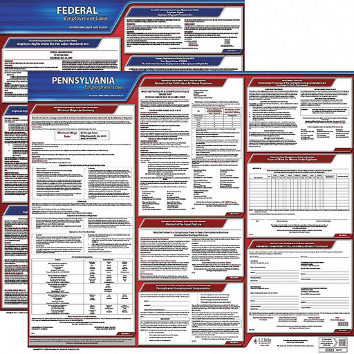 Labor Law Poster English PA Plastic