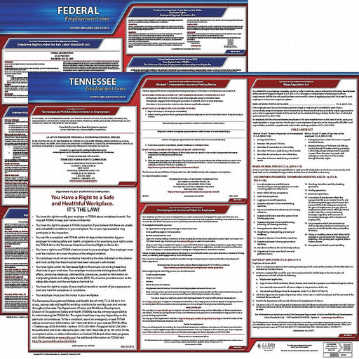 Labor Law Poster English TN Plastic