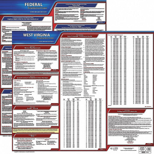 Labor Law Poster Kit WV English 19 in W