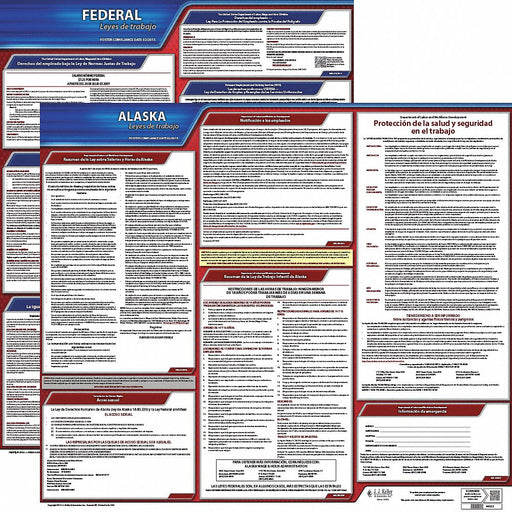 Labor Law Poster Fed/STA AK SP 20inH 3yr