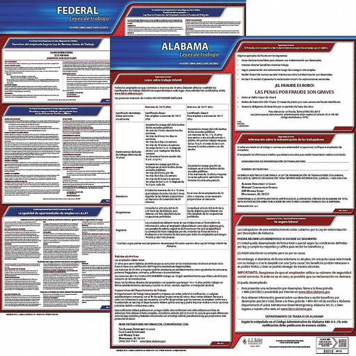 Labor Law Poster Fed/STA AL SP 20inH 3yr