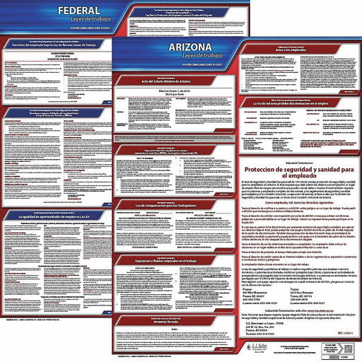 Labor Law Poster Spanish AZ Plastic