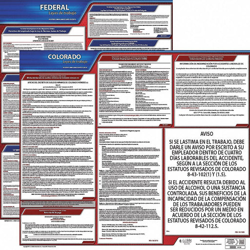 Labor Law Poster Fed/STA CO SP 20inH 3yr