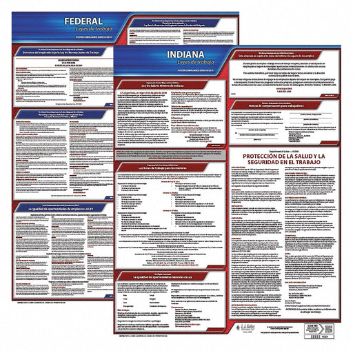 Labor Law Poster Spanish IN Plastic