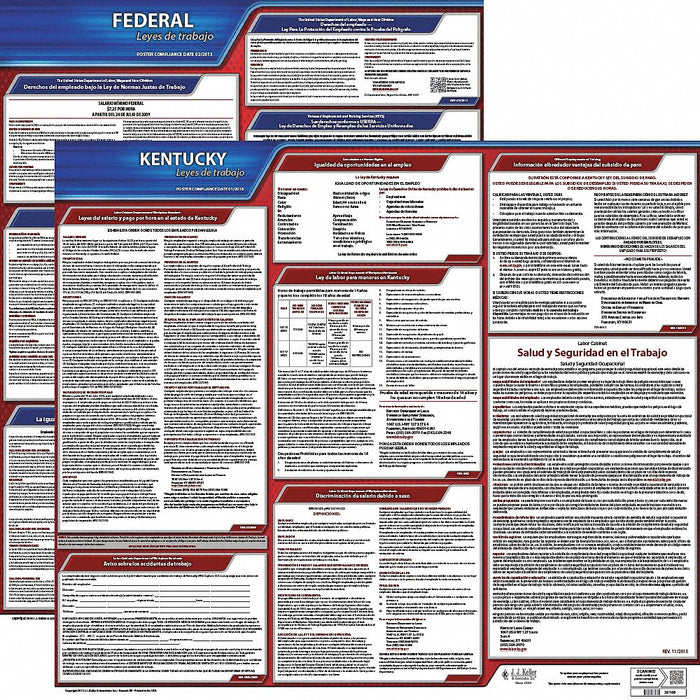 Labor Law Poster Fed/STA KY SP 20inH 1yr