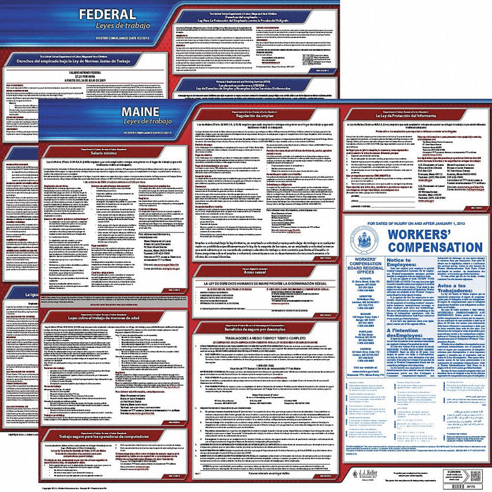 Labor Law Poster Fed/STA ME SP 20inH 3yr