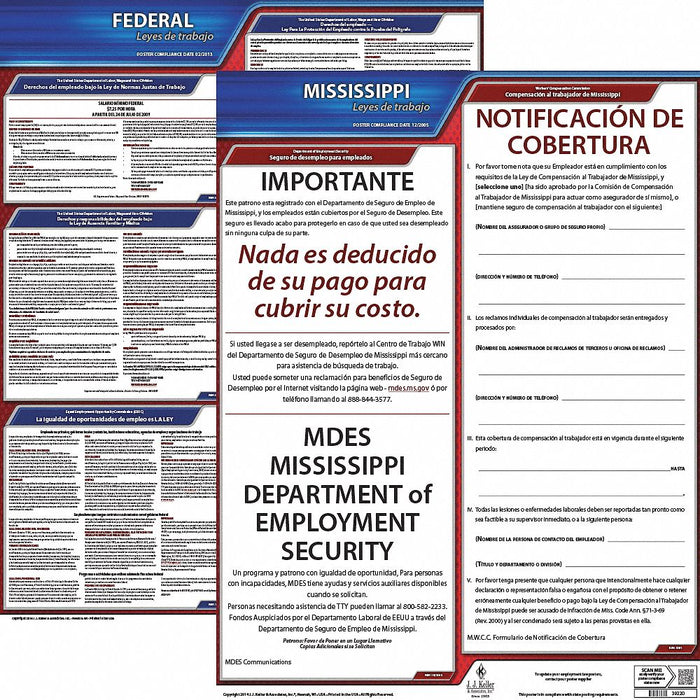 Labor Law Poster Fed/STA MS SP 20inH 3yr