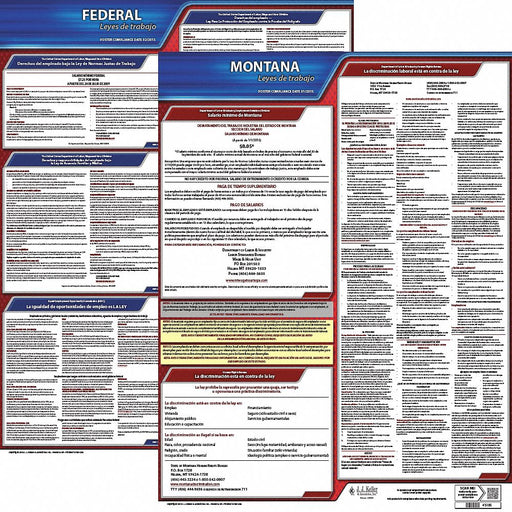 Labor Law Poster Fed/STA MT SP 20inH 1yr