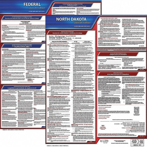 Labor Law Poster Fed/STA ND SP 20inH 3yr