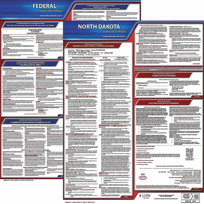 Labor Law Poster Fed/STA ND SP 20inH 3yr
