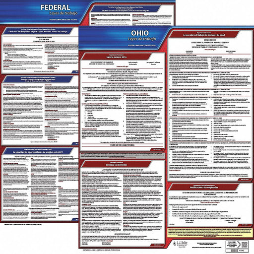 Labor Law Poster Spanish OH Plastic