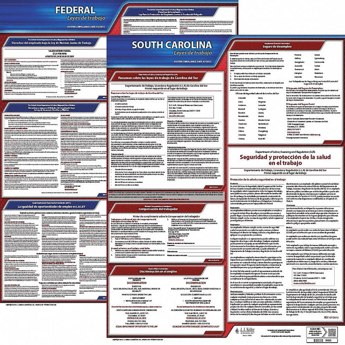 Labor Law Poster Fed/STA SC SP 20inH 3yr