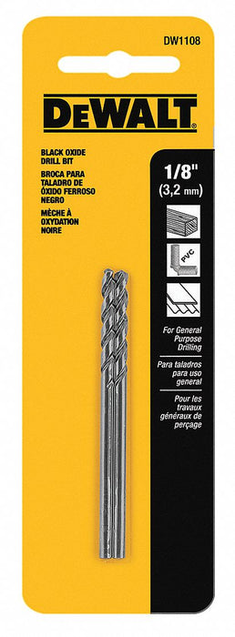 Jobber Drill 1/8 HSS PK2