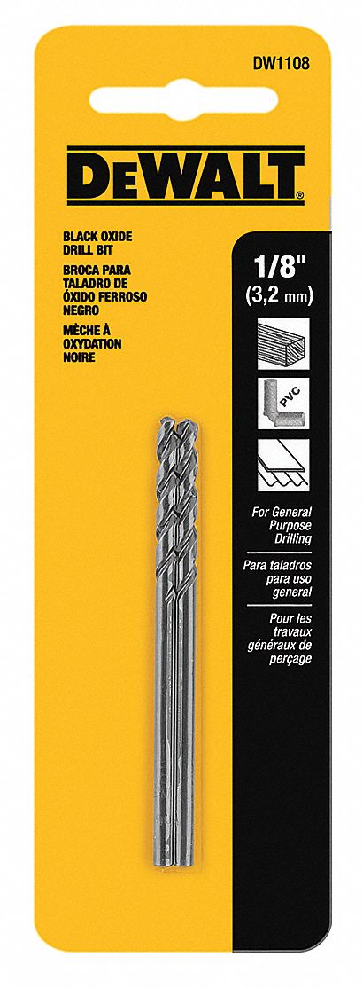 Jobber Drill 1/8 HSS PK2