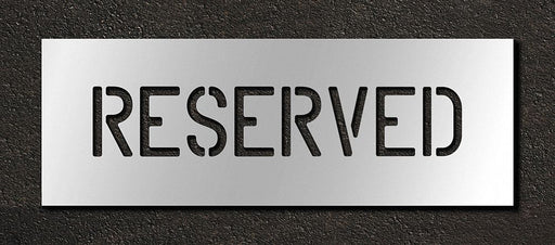 Pavement Stencil Reserved 4 in