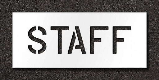Pavement Stencil Staff 6 in