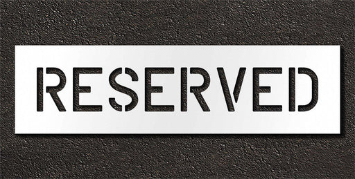 Pavement Stencil Reserved 6 in