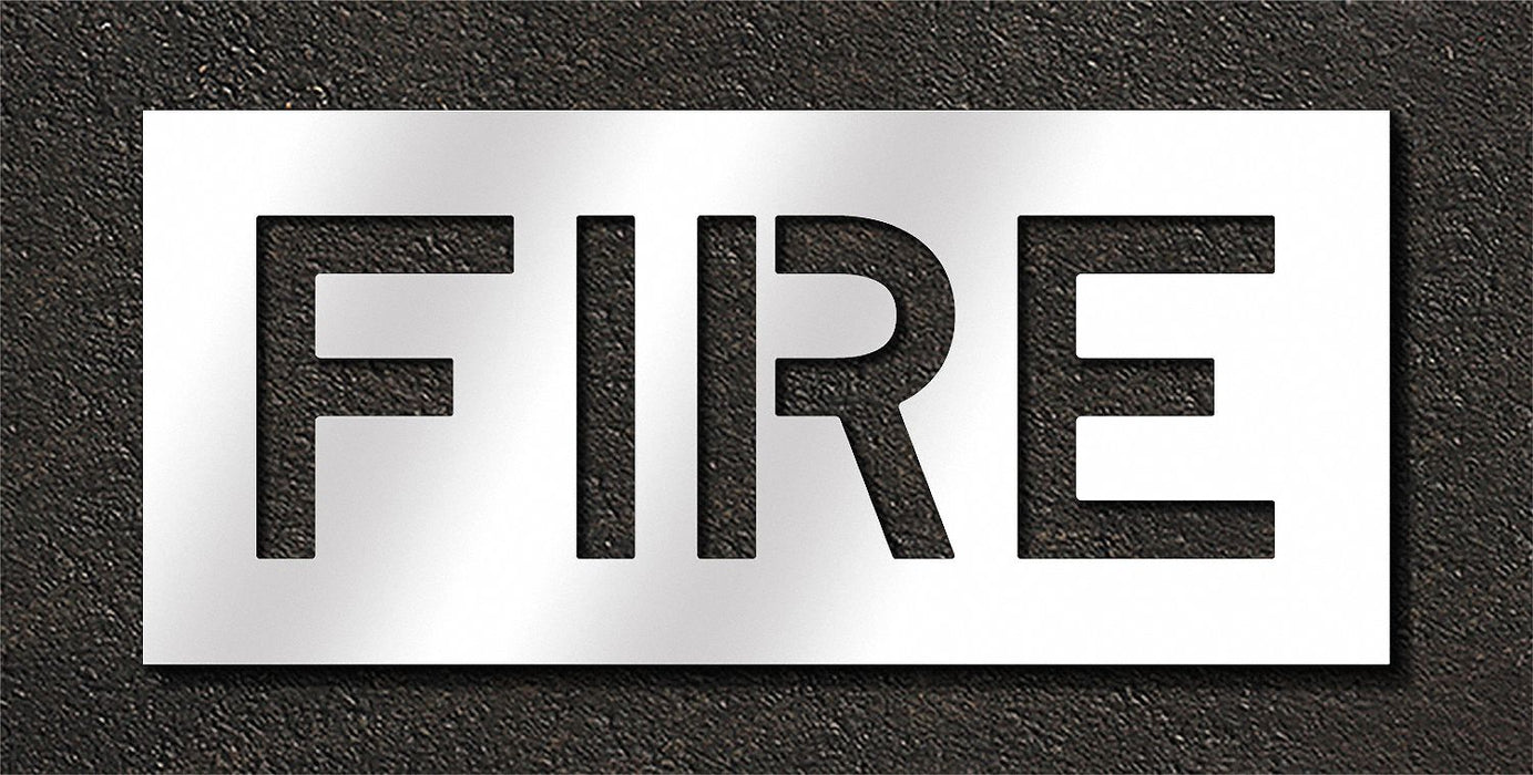 Pavement Stencil Fire 10 in