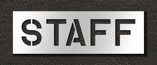 Pavement Stencil Staff 10 in