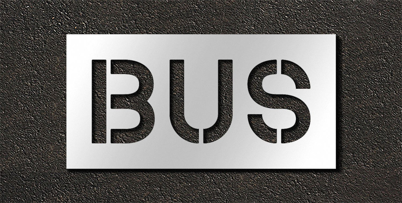 Pavement Stencil Bus 10 in