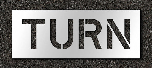 Pavement Stencil Turn 10 in