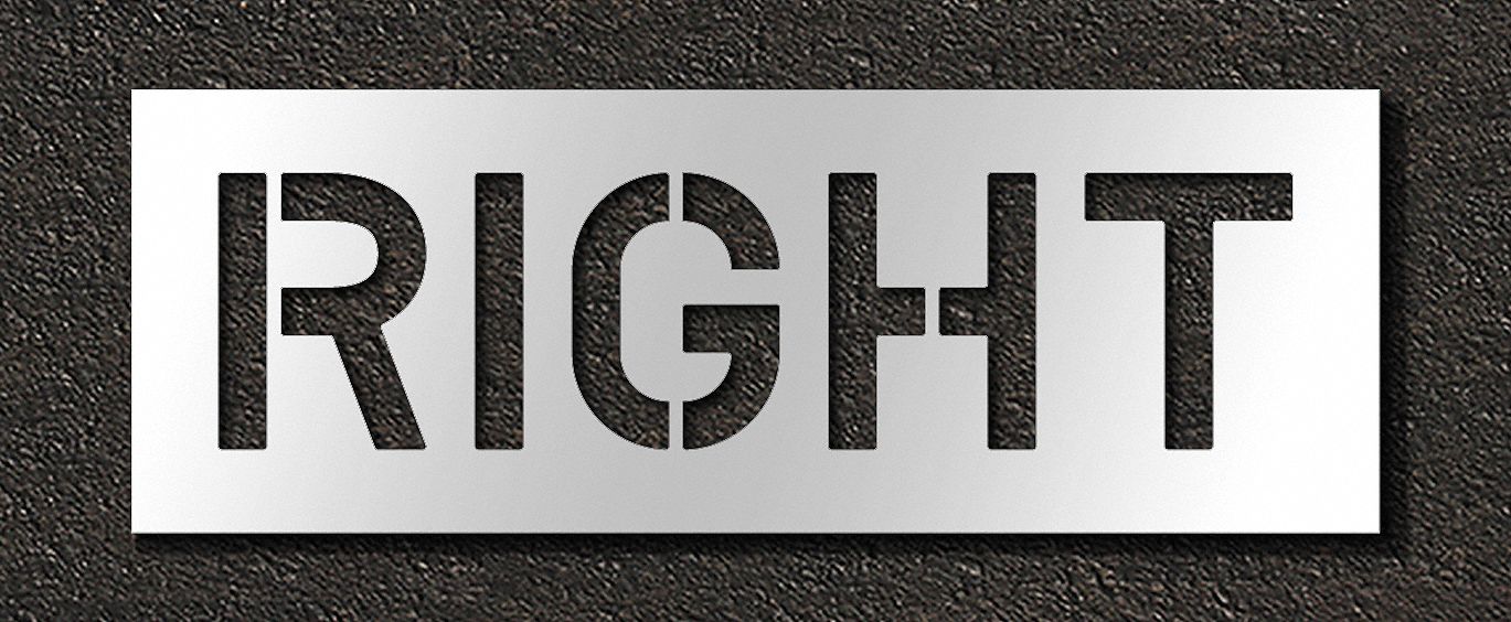 Pavement Stencil Right 10 in