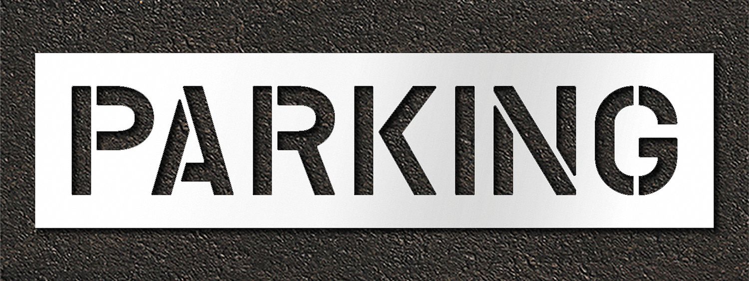 Pavement Stencil Parking 10 in